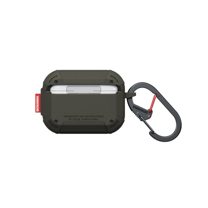 Airpods Pro 3. Nesil Uyumlu Kılıf Airbagli Yivli Köşe Kilit Tasarımlı 360 Derece Koruma Skinarma Mecha LE Kılıf