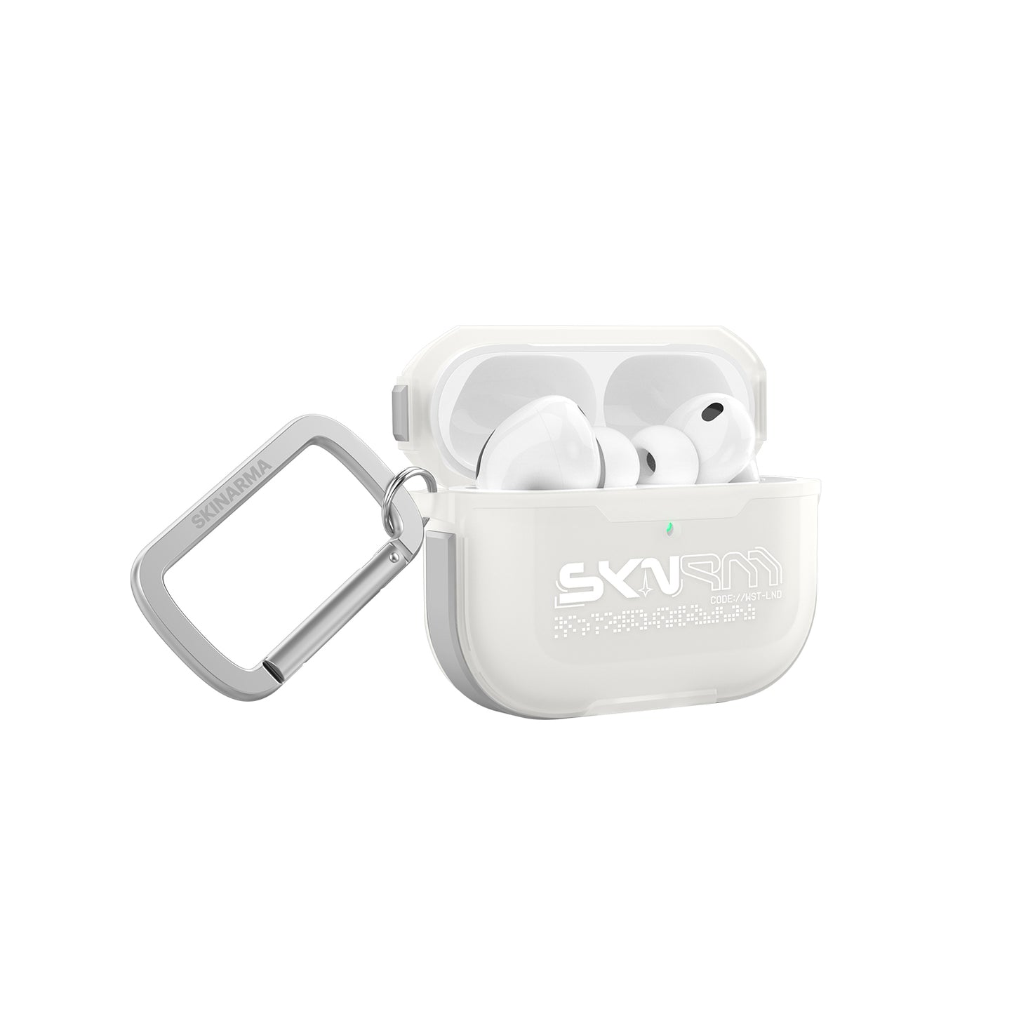 Airpods Pro 3. Nesil Uyumlu Kılıf Skinarma Transparan Mat Tasarım Kinzoku Kılıf