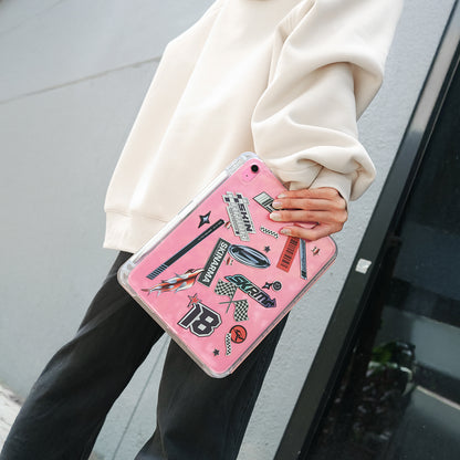 iPad 11.Nesil A16 2025 Uyumlu Kılıf Skinarma Kalemlikli Arkası Şeffaf Standlı Magnetik Zeta Kılıf