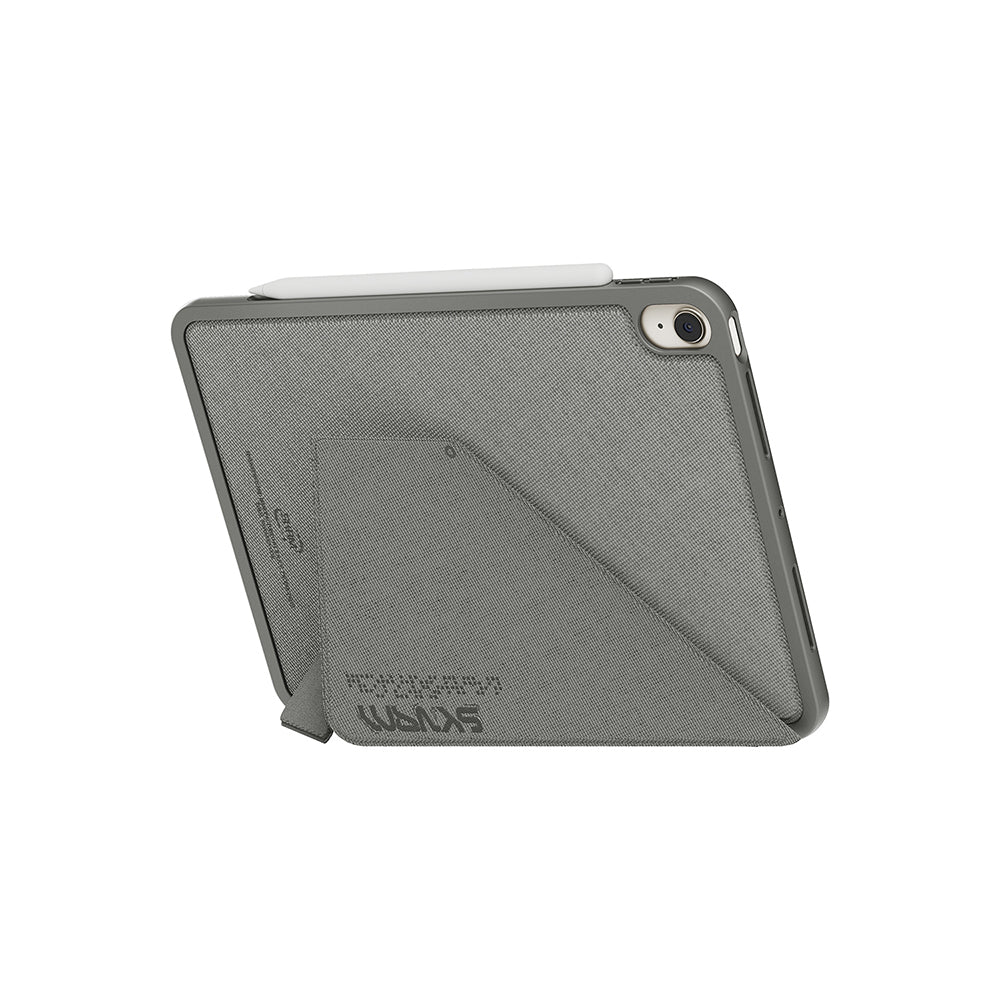 iPad Air 11 2024 M2 ile Uyumlu Kılıf Skinarma Kalemlikli Dokulu Tasarım Standlı Manyetik Trilon Kılıf