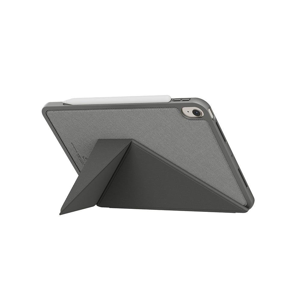 iPad Air 11 2024 M2 ile Uyumlu Kılıf Skinarma Kalemlikli Dokulu Tasarım Standlı Manyetik Trilon Kılıf