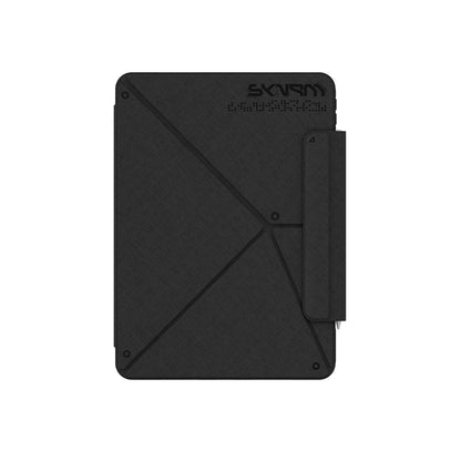 iPad Air 11 2024 M2 ile Uyumlu Kılıf Skinarma Kalemlikli Dokulu Tasarım Standlı Manyetik Trilon Kılıf