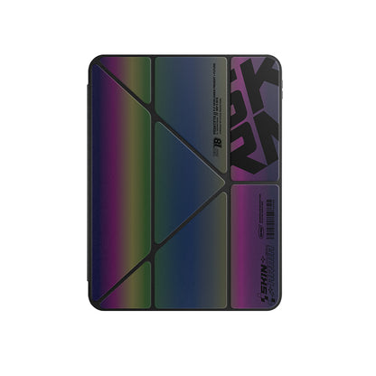 iPad Air 11 2025 M3 Uyumlu Kılıf SkinArma Holografik Tasarımlı Arkası Şeffaf Çıkarılabilir Magnetik Kira Kobai Kılıf
