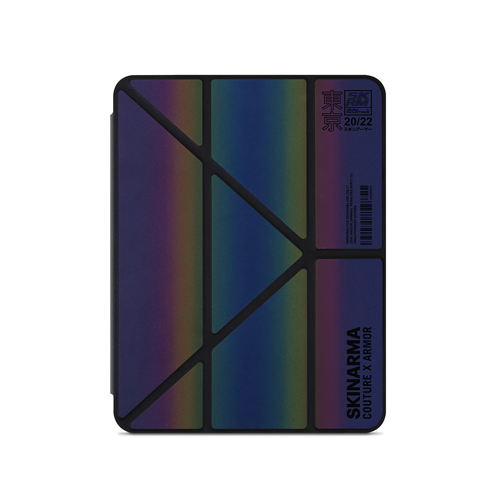 iPad Air 11 2024 Uyumlu Kılıf SkinArma Holografik Tasarımlı Arkası Şeffaf Çıkarılabilir Magnetik Kira Kobai Kılıf