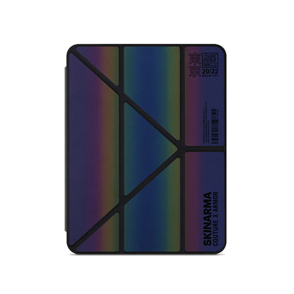 iPad Air 11 2024 Uyumlu Kılıf SkinArma Holografik Tasarımlı Arkası Şeffaf Çıkarılabilir Magnetik Kira Kobai Kılıf