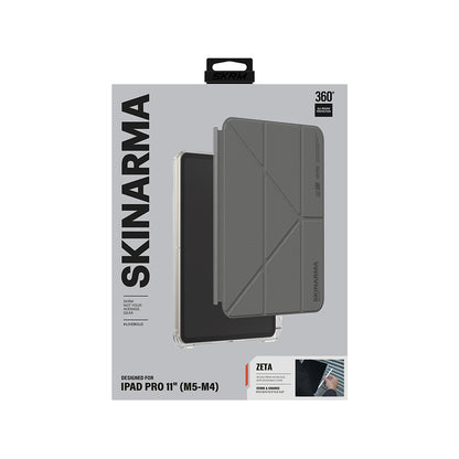 iPad Pro 11 2025 M5 Uyumlu Kılıf Skinarma Kalemlikli Arkası Şeffaf Standlı Magnetik Zeta Kılıf