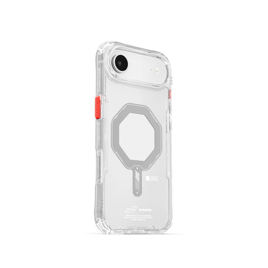 iPhone 17 Air Uyumlu Kılıf Mag-Şarj Özellikli Şeffaf Airbag Tasarımlı Skinarma Saido Kapak