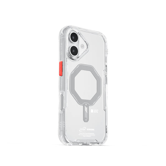 iPhone 17 Uyumlu Kılıf Mag-Şarj Özellikli Şeffaf Airbag Tasarımlı Skinarma Saido Kapak