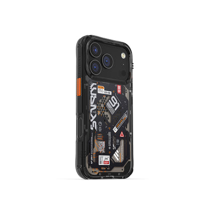 iPhone 17 Pro Uyumlu Kılıf Mag-Şarj Özellikli Desenli Airbag Tasarımlı Skinarma Spectra Kapak