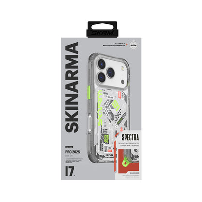 iPhone 17 Pro Uyumlu Kılıf Mag-Şarj Özellikli Desenli Airbag Tasarımlı Skinarma Spectra Kapak