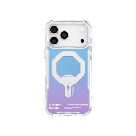 iPhone 17 Pro Uyumlu Kılıf Skinarma Mag-Şarj Özellikli IML Baskılı Holografik MYST Kapak