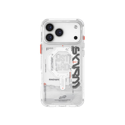 iPhone 17 Pro Uyumlu Kılıf Skinarma Mag-Şarj Özellikli Yazı Desenli Airbag Tasarımlı Sonix Kapak