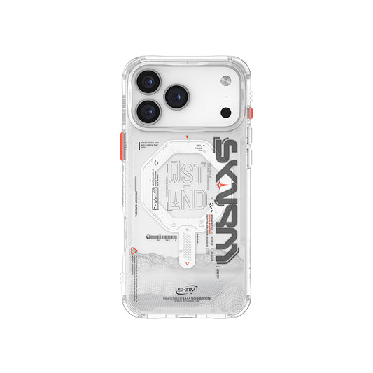 iPhone 17 Pro Uyumlu Kılıf Skinarma Mag-Şarj Özellikli Yazı Desenli Airbag Tasarımlı Sonix Kapak
