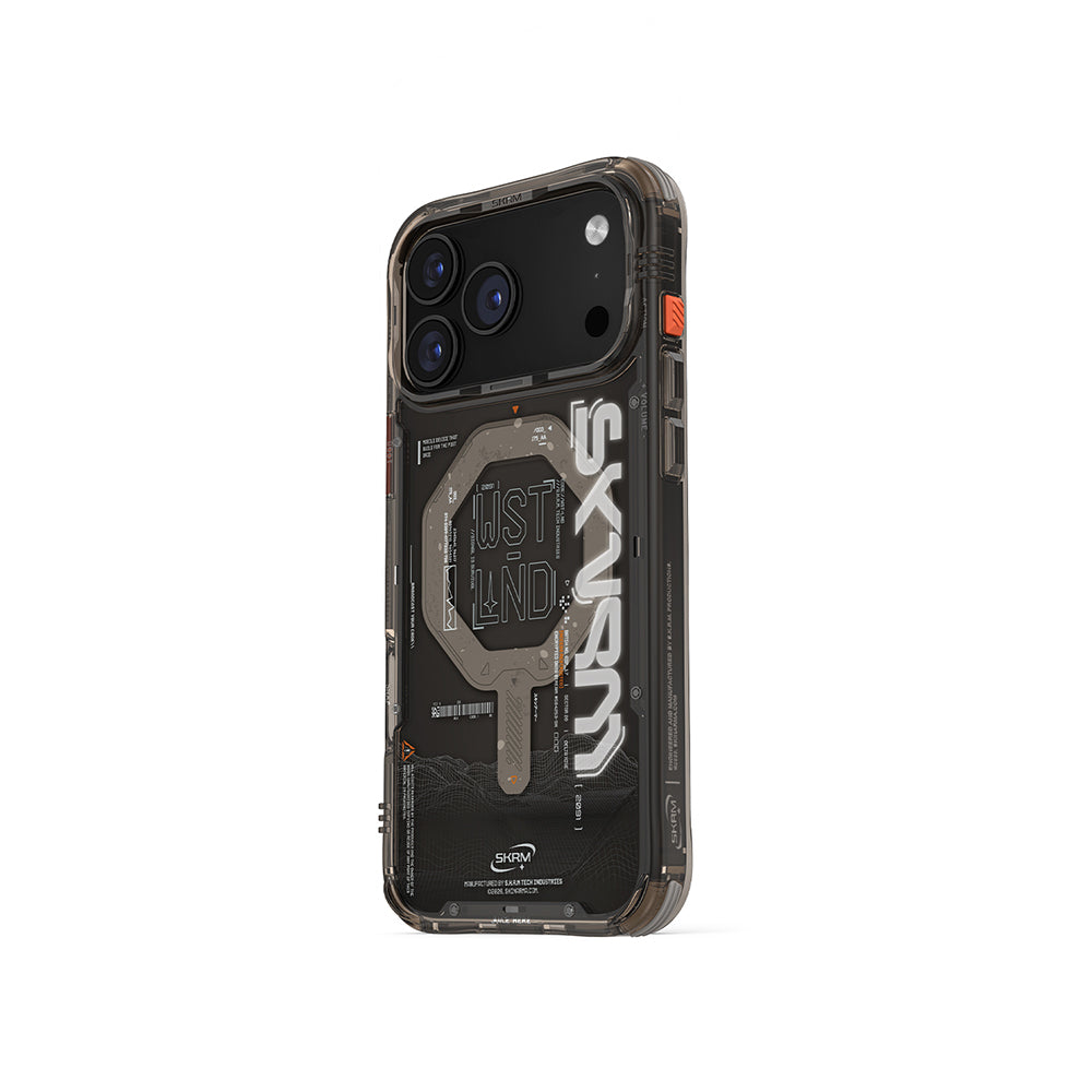 iPhone 17 Pro Uyumlu Kılıf Skinarma Mag-Şarj Özellikli Yazı Desenli Airbag Tasarımlı Sonix Kapak