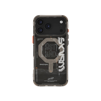 iPhone 17 Pro Uyumlu Kılıf Skinarma Mag-Şarj Özellikli Yazı Desenli Airbag Tasarımlı Sonix Kapak