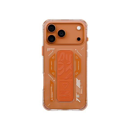 iPhone 17 Pro Max Uyumlu Kılıf Mag-Şarj Özellikli Teknoloji Desenli Skinarma Helio Standlı Kapak