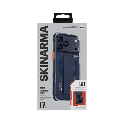 iPhone 17 Pro Uyumlu Kılıf Mag-Şarj Özellikli Airbag Tasarımlı Standlı Skinarma Haxa Kapak