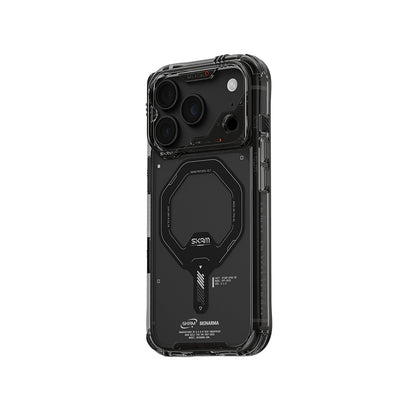 iPhone 18 Pro Uyumlu Kılıf Mag-Şarj Özellikli Şeffaf Airbag Tasarımlı Skinarma Saido Kapak