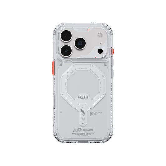 iPhone 18 Pro Max Uyumlu Kılıf Mag-Şarj Özellikli Şeffaf Airbag Tasarımlı Skinarma Saido Kapak