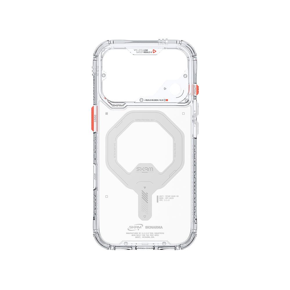 iPhone 18 Pro Max Uyumlu Kılıf Mag-Şarj Özellikli Şeffaf Airbag Tasarımlı Skinarma Saido Kapak