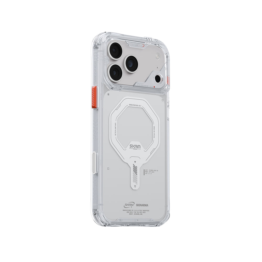 iPhone 18 Pro Max Uyumlu Kılıf Mag-Şarj Özellikli Şeffaf Airbag Tasarımlı Skinarma Saido Kapak