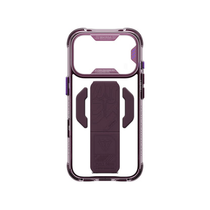 iPhone 18 Pro Uyumlu Kılıf Mag-Şarj Özellikli Teknoloji Desenli Skinarma Helio CE Entegre Standlı Kapak