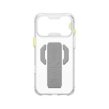 iPhone 18 Pro Uyumlu Kılıf Mag-Şarj Özellikli Teknoloji Desenli Skinarma Helio CE Entegre Standlı Kapak