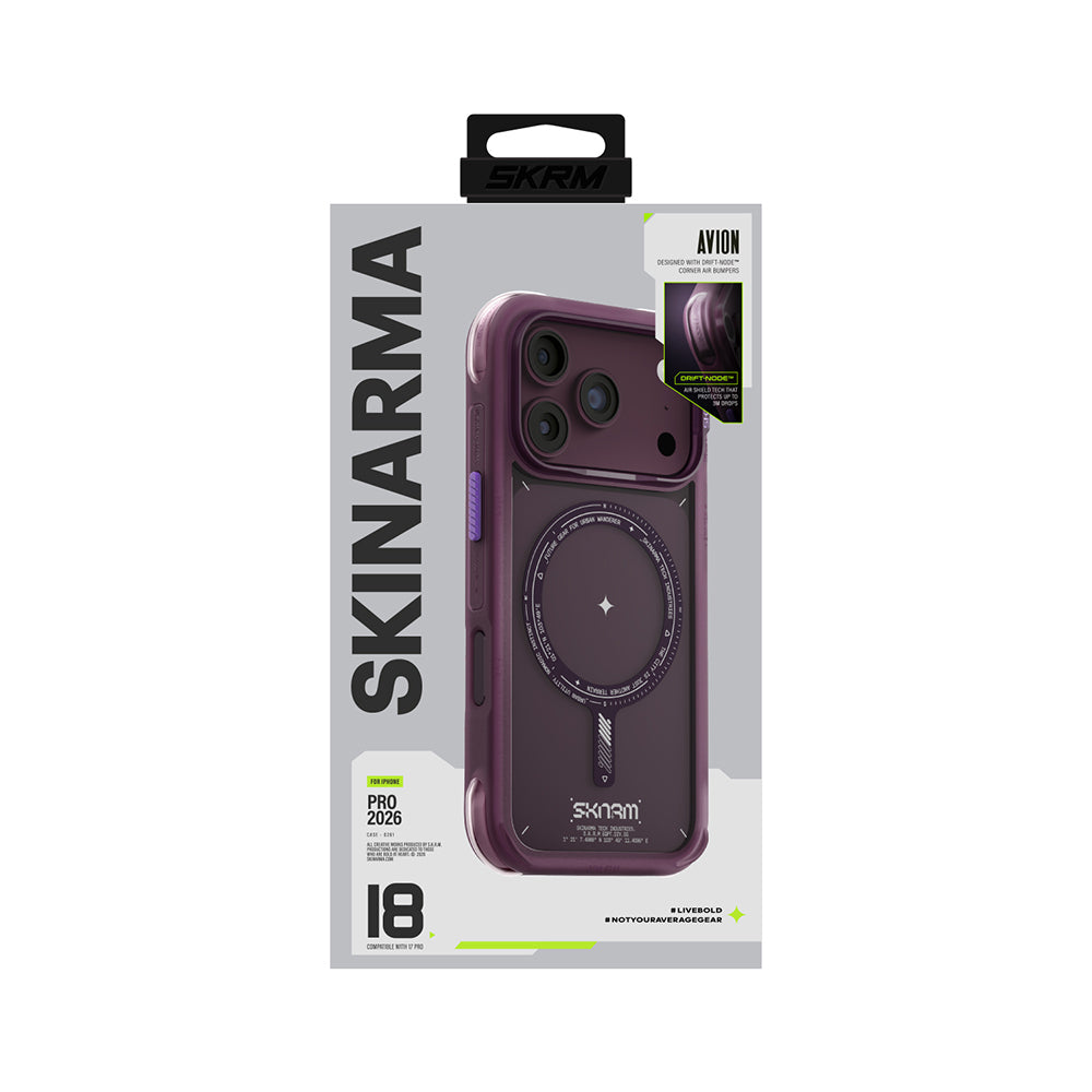 iPhone 18 Pro Max Uyumlu Kılıf Mag-Şarj Özellikli Airbag Tasarımlı Çıkarılabilir Lens Çerçeveli Skinarma Avion Kapak