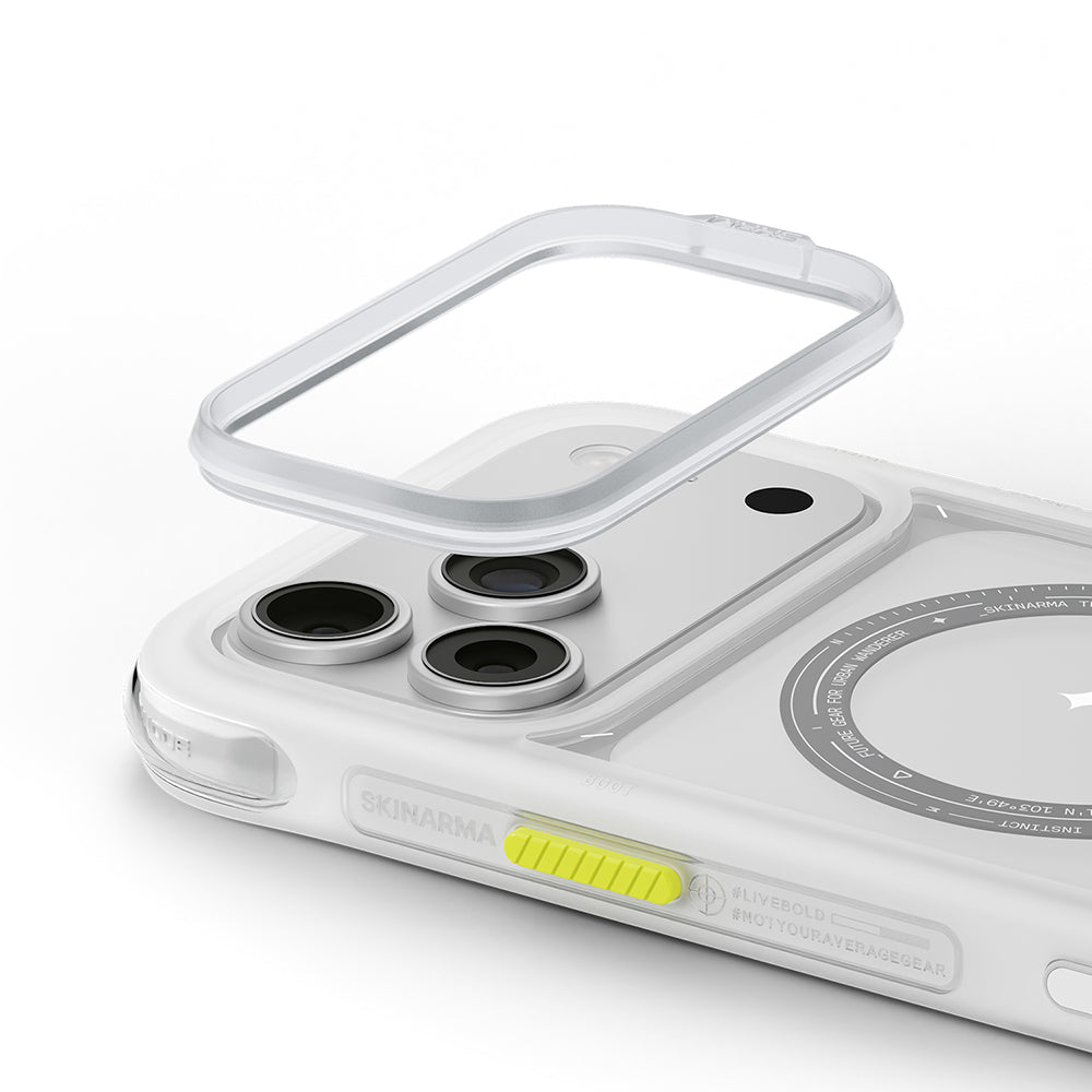 iPhone 18 Pro Max Uyumlu Kılıf Mag-Şarj Özellikli Airbag Tasarımlı Çıkarılabilir Lens Çerçeveli Skinarma Avion Kapak