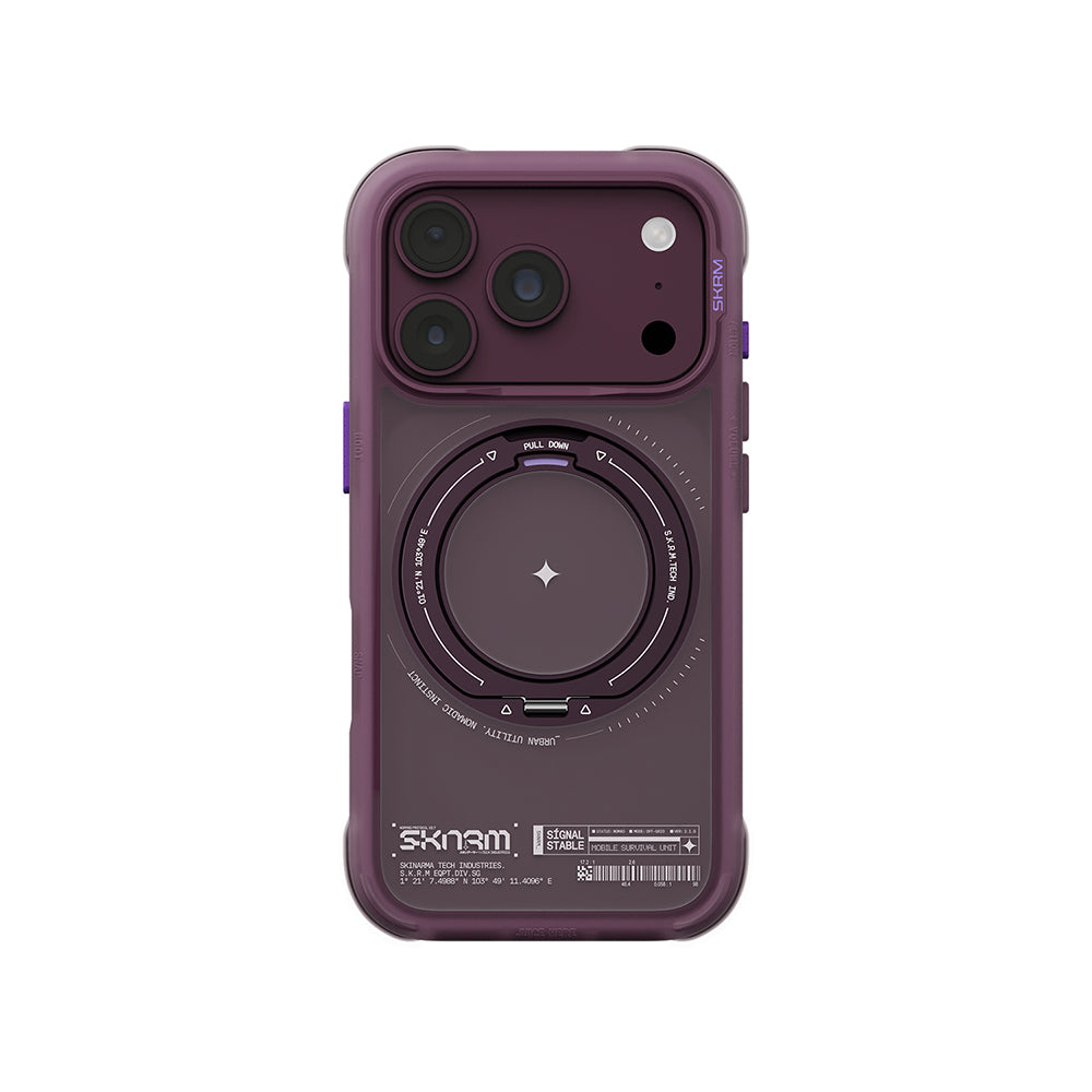iPhone 18 Pro Uyumlu Kılıf Mag-Şarj Özellikli Airbag Tasarımlı 360° Entegre Standlı Skinarma Atlas Kapak
