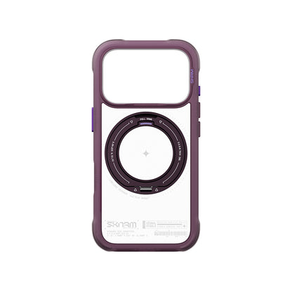iPhone 18 Pro Uyumlu Kılıf Mag-Şarj Özellikli Airbag Tasarımlı 360° Entegre Standlı Skinarma Atlas Kapak