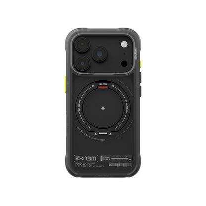 iPhone 18 Pro Max Uyumlu Kılıf Mag-Şarj Özellikli Airbag Tasarımlı 360° Entegre Standlı Skinarma Atlas Kapak