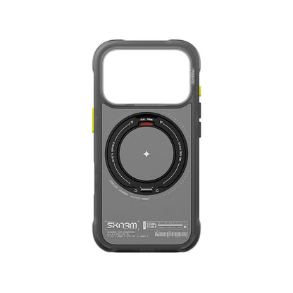 iPhone 18 Pro Max Uyumlu Kılıf Mag-Şarj Özellikli Airbag Tasarımlı 360° Entegre Standlı Skinarma Atlas Kapak