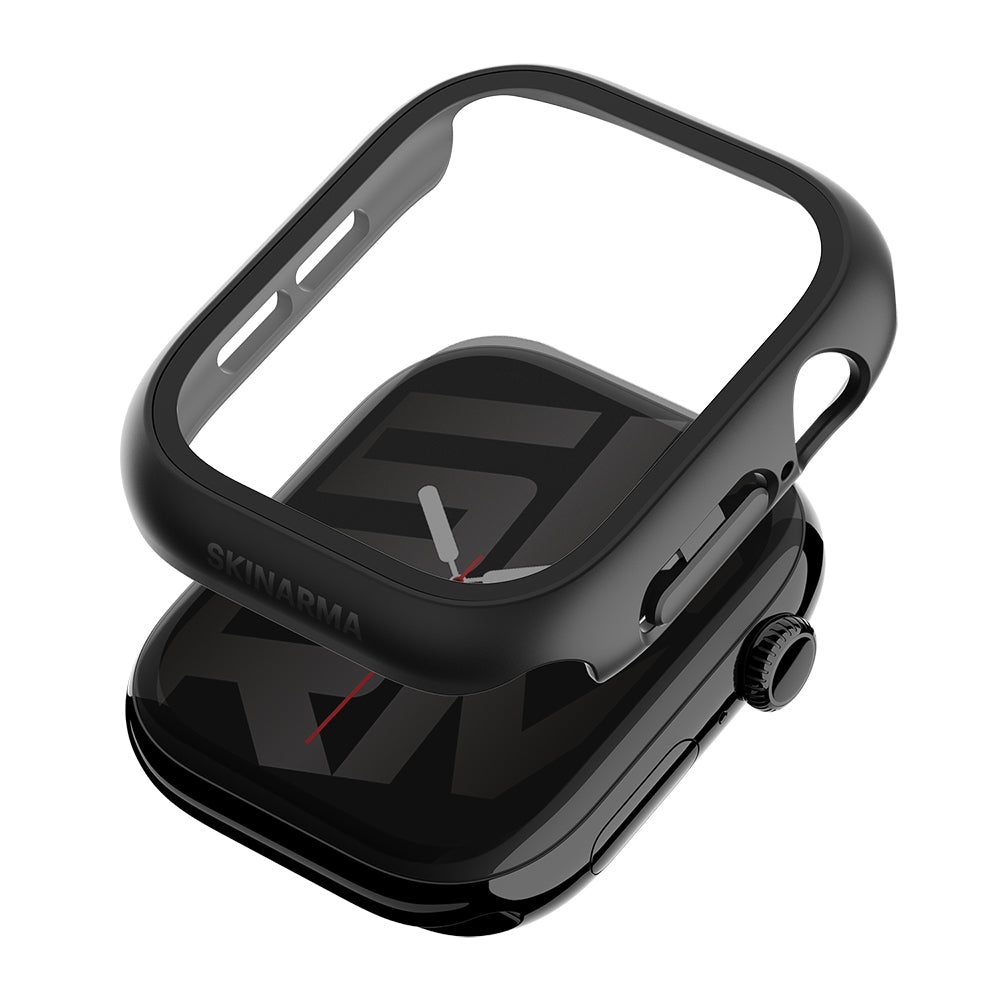 Apple Watch 12 42mm Uyumlu Skinarma Gado Sert Silikon Kasa ve Ekran Koruyucu