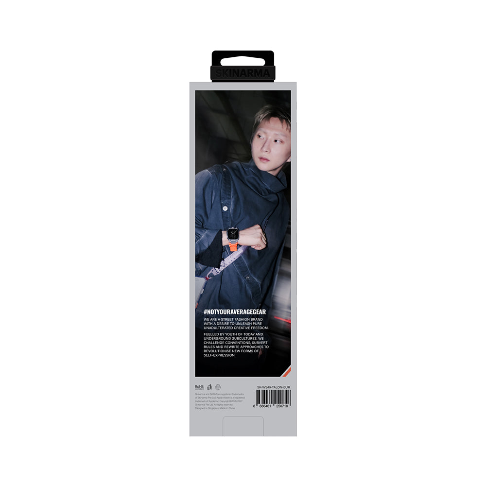 Apple Watch Ultra 49mm ile Uyumlu SkinArma Talon Serisi Suya Dayanıklı Silikon Kordon