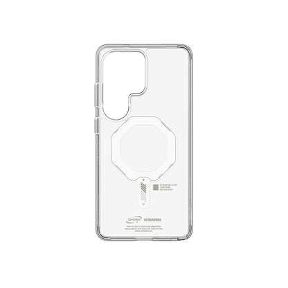 Galaxy S26 Ultra Uyumlu Kılıf M-safe Şarj Özellikli Şeffaf Airbag Tasarımlı Skinarma Saido Fosforlu Nightglow Kapak