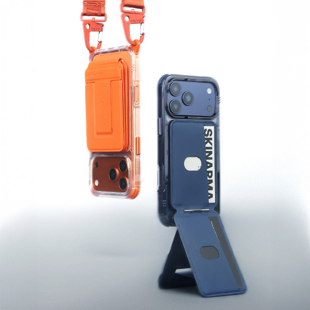 Skinarma Axis Serisi Foldable Stant Özellikli Katlanabilir Manyetik M-Safe Özellikli Deri Tasarımlı Kartlık