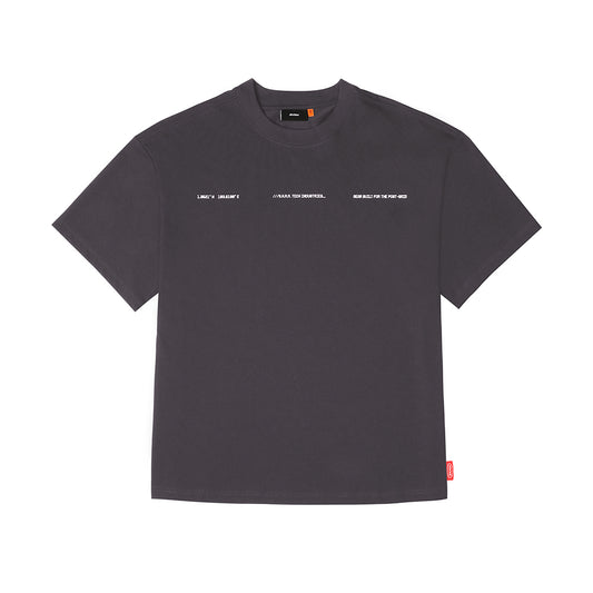 Skinarma Cypher Kısa Kollu Oversize Unisex Bisiklet Yaka Tişört Mor