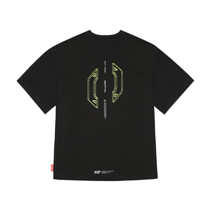 Skinarma Cypher Kısa Kollu Oversize Unisex Bisiklet Yaka Tişört