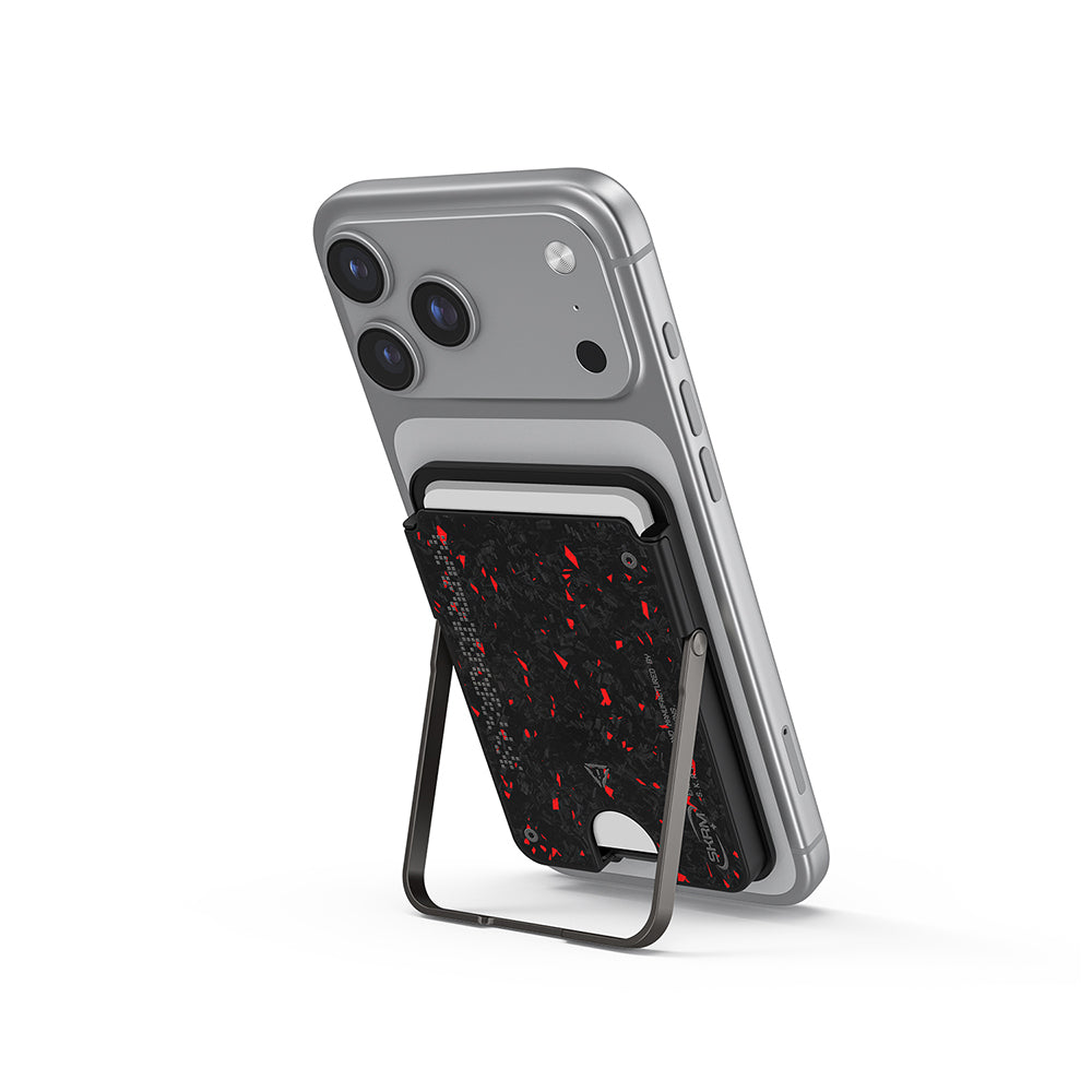 Skinarma Metal Tasarımlı 2 Hazneli Vektor Serisi Manyetik M-Safe Uyumlu RFID Engelleyici Standlı Kartlık