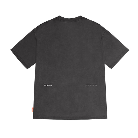 Skinarma Sonar Kısa Kollu Oversize Unisex Bisiklet Yaka Gri Tişört