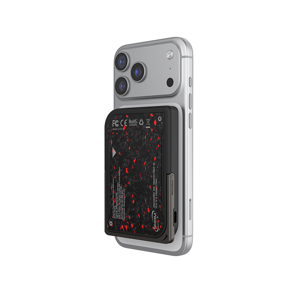 Skinarma Vektor Mag-Şarj Uyumlu Kablosuz ve PD Hızlı Şarj Özellikli Metal Standlı Taşınabilir Powerbank 15W 5000mAh