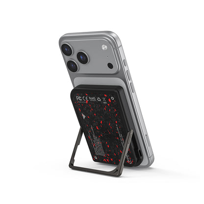 Skinarma Vektor Mag-Şarj Uyumlu Kablosuz ve PD Hızlı Şarj Özellikli Metal Standlı Taşınabilir Powerbank 15W 5000mAh