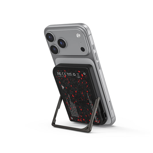 Skinarma Vektor Mag-Şarj Uyumlu Kablosuz ve PD Hızlı Şarj Özellikli Metal Standlı Taşınabilir Powerbank 15W 5000mAh