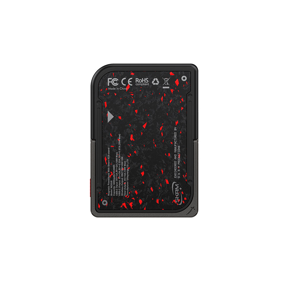 Skinarma Vektor Mag-Şarj Uyumlu Kablosuz ve PD Hızlı Şarj Özellikli Metal Standlı Taşınabilir Powerbank 15W 5000mAh